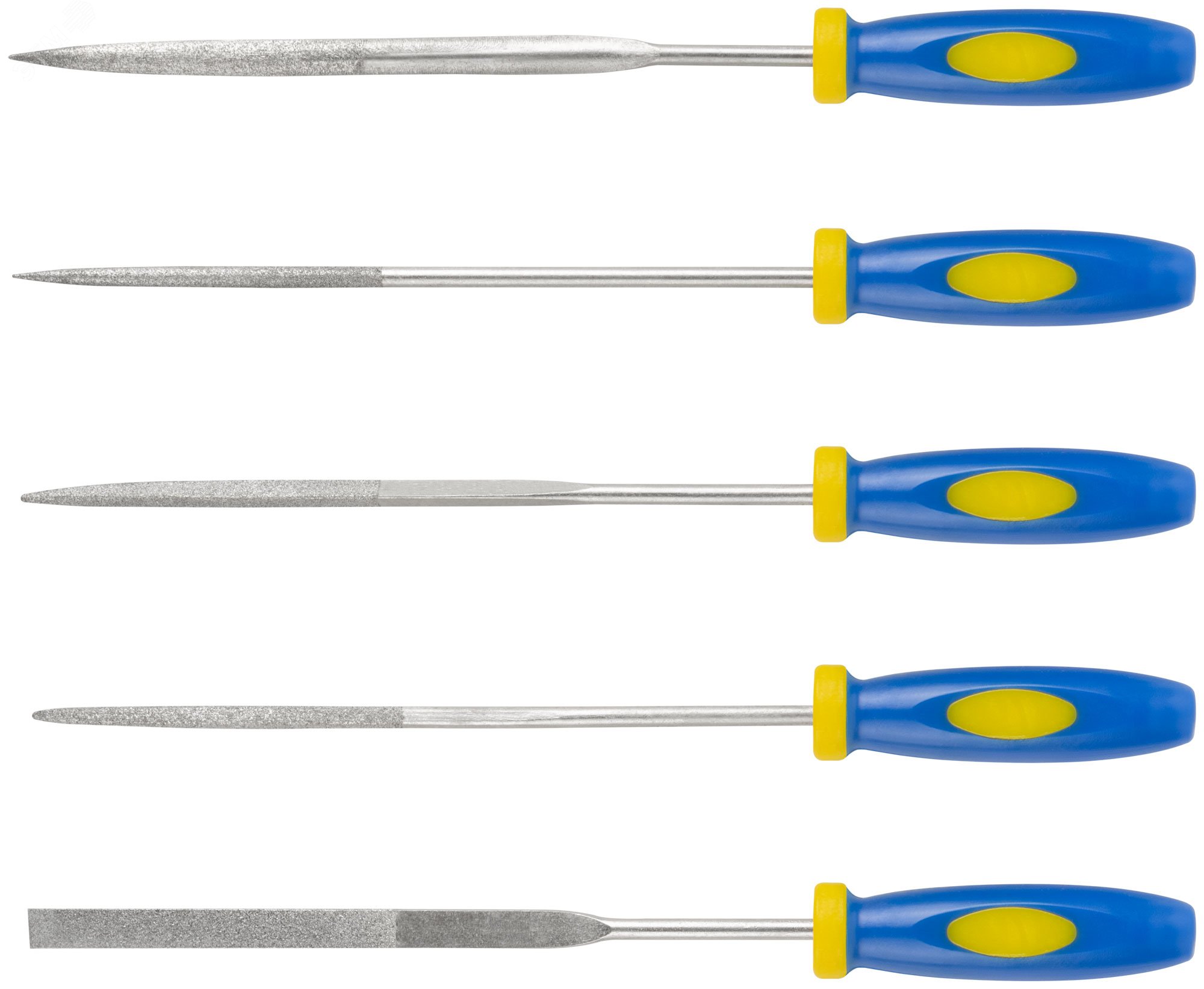 Изображение товара Набор алмазных надфилей 5 шт. FIT HQ для точной обработки металла и дерева