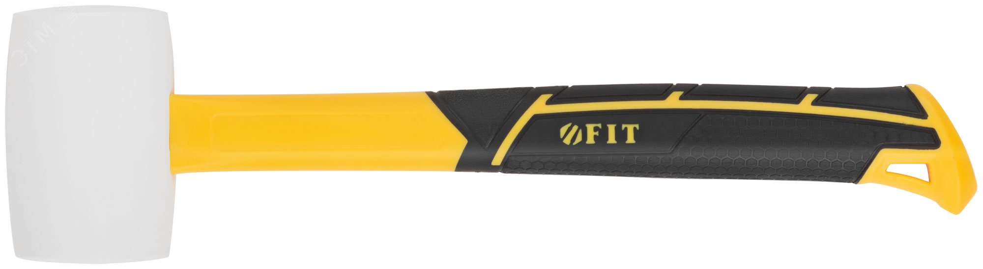 Изображение товара Киянка резиновая белая с фиберглассовой ручкой 45 мм 230 г