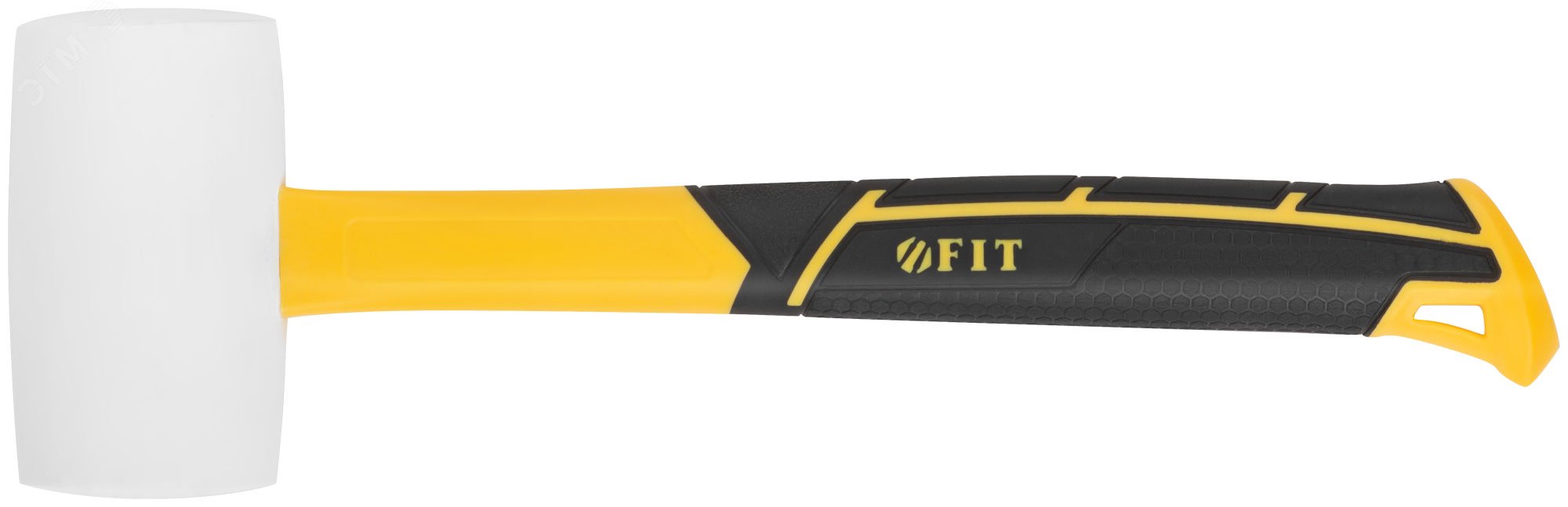 Изображение товара Киянка резиновая белая, фиберглассовая ручка 50 мм ( 340 гр ) (шт)