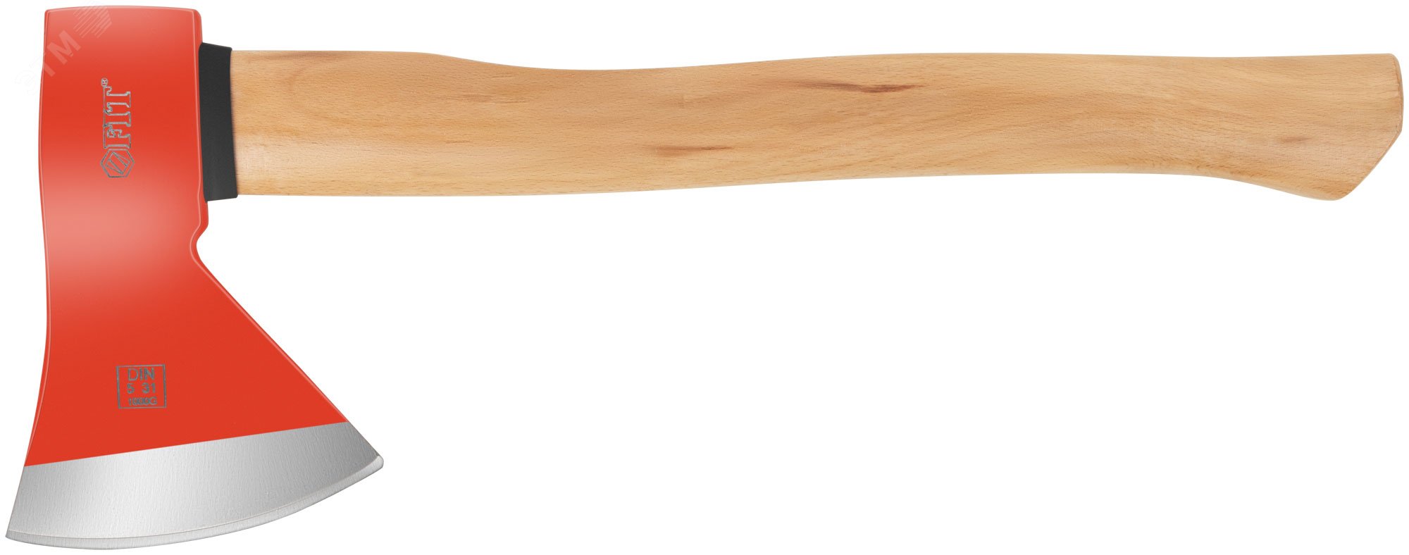 Изображение товара Топор кованая усиленная сталь деревянная ручка 1000 г универсальный красный