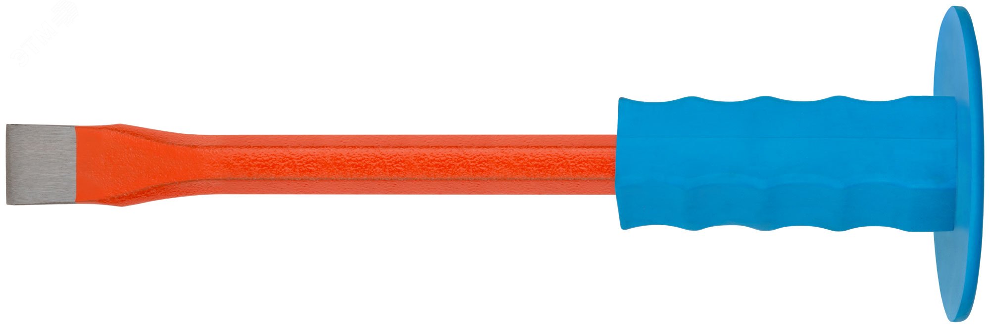 Изображение товара Зубило с квадратным резиновым протектором 250х16х23 мм инструментальная сталь