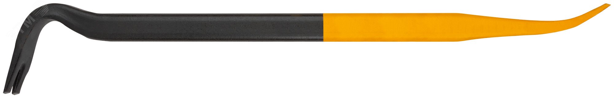 Изображение товара Гвоздодер усиленный Профи 600 мм из стали 65 Mn черный для демонтажа Изображение товара Гвоздодер усиленный Профи 600 мм из стали 65 Mn черный для демонтажа
