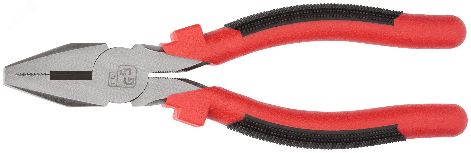 Изображение товара Плоскогубцы комбинированные Стандарт FIT 200 мм красно-черные пластиковые ручки