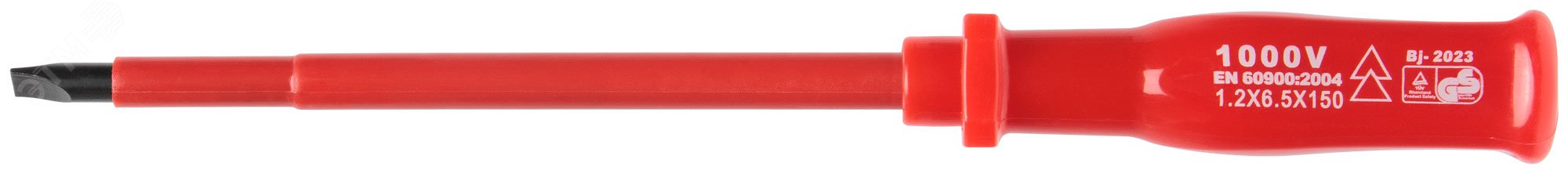 Изображение товара Изолированная отвертка 1000 В из хром-ванадиевой стали, SL6.5, Red