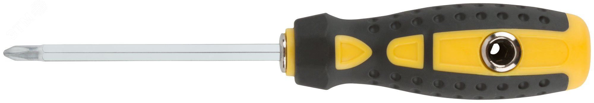 Изображение товара Отвертка с переставным жалом Профи, прямая и Т-обр., CrV сталь, прорезин.ручка, 6х130 мм РН2/SL6 (шт)