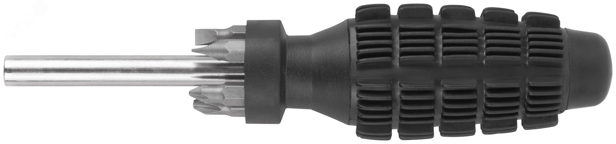 Изображение товара Отвертка FIT с 5 битами из хромованадиевой стали и антискользящей ручкой