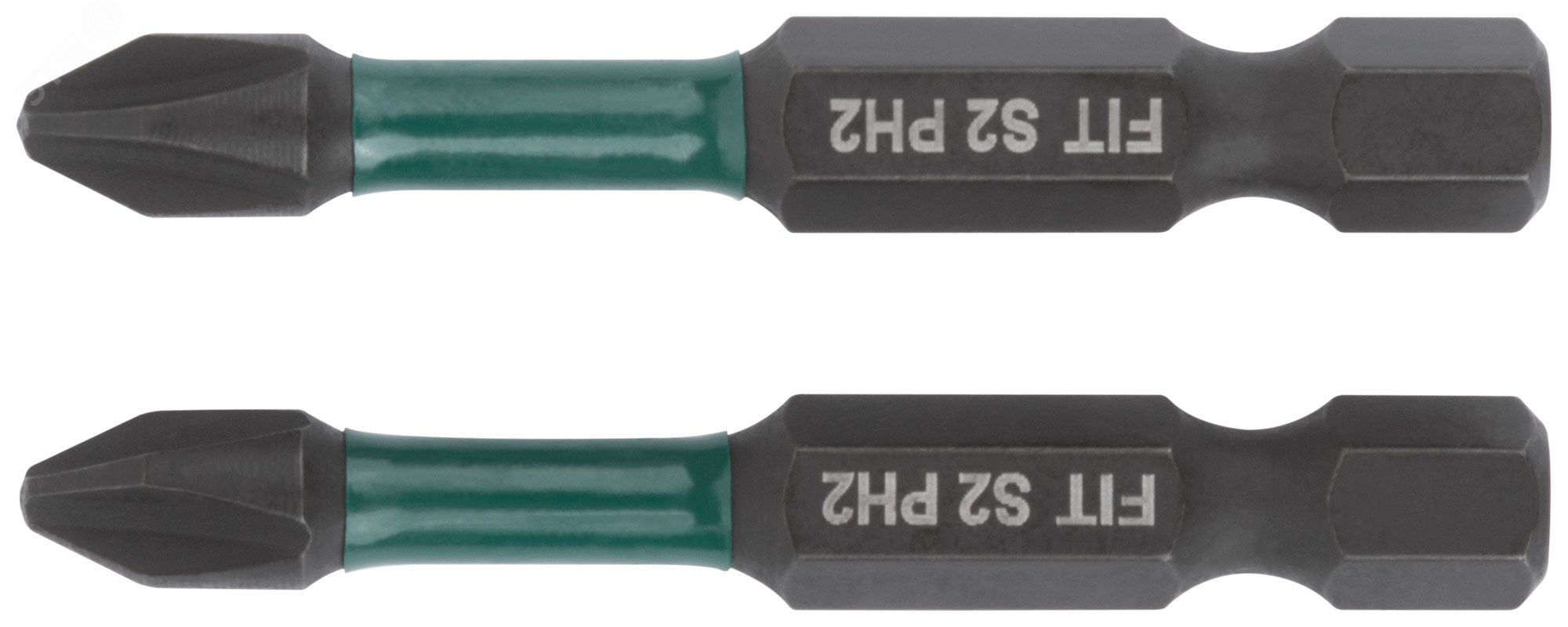 Изображение товара Биты кованые ударные, сталь S2, односторонние 50 мм PH2, Профи 2 шт., блистер (шт)