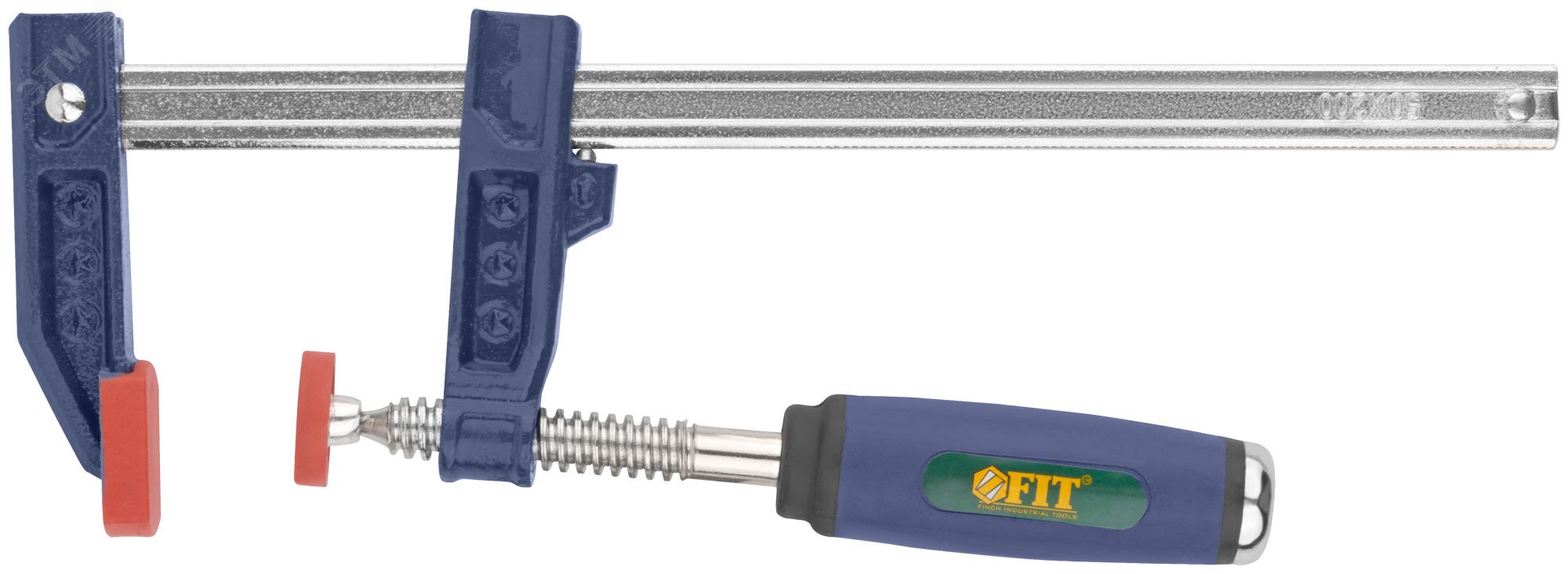Изображение товара Струбцина типа F усиленная 50х200 мм с мягкой ручкой FIT IT