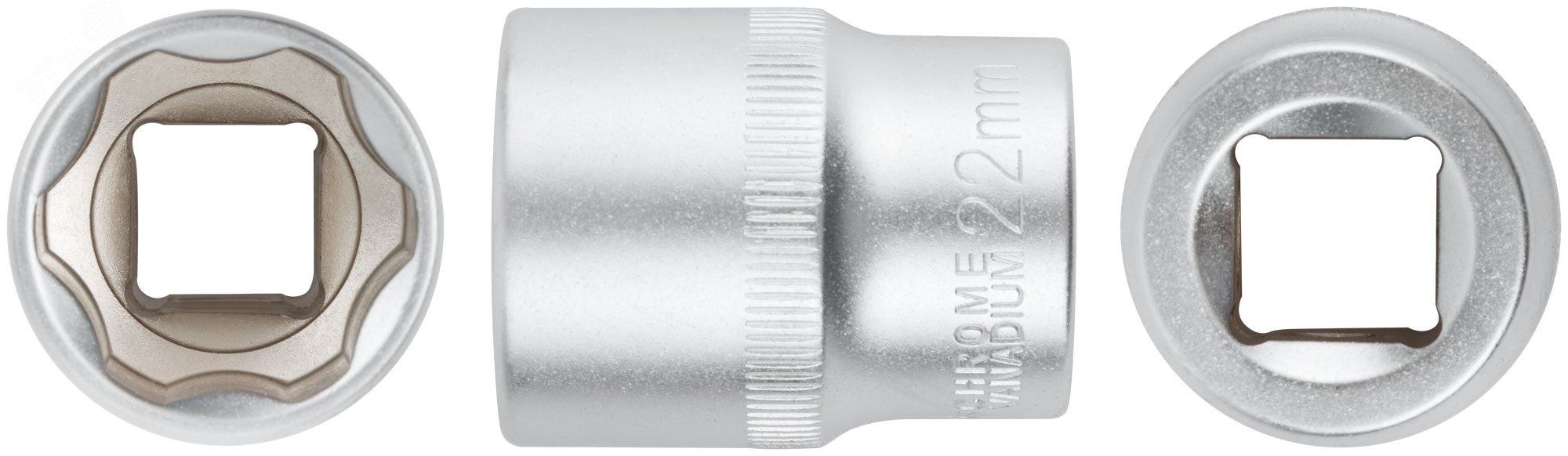 Изображение товара Головка 6-гранная CrV 1/2'' 22 мм от бренда FIT для ремонта автомобиля