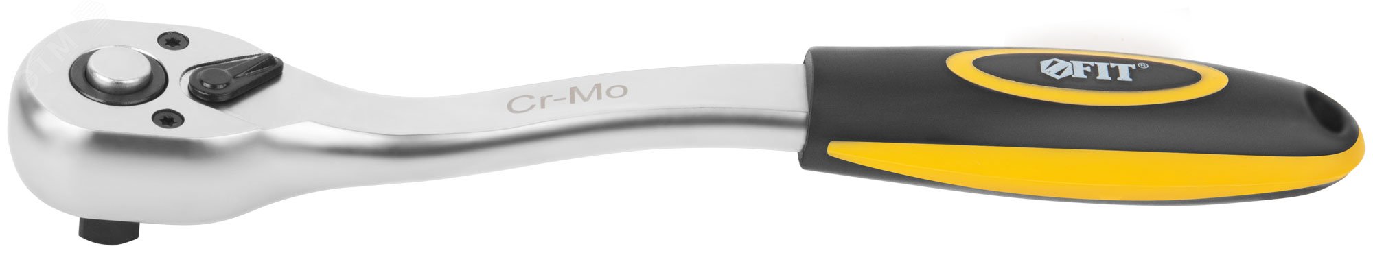 Изображение товара Вороток трещотка CrV 3/8'' 72 зубца пластиковая ручка профессиональный