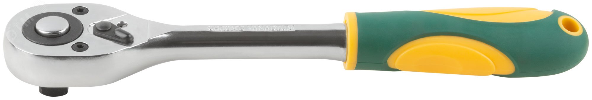 Изображение товара Вороток трещотка CrV механизм 1/2 дюйма 24 зубца с прорезиненной ручкой