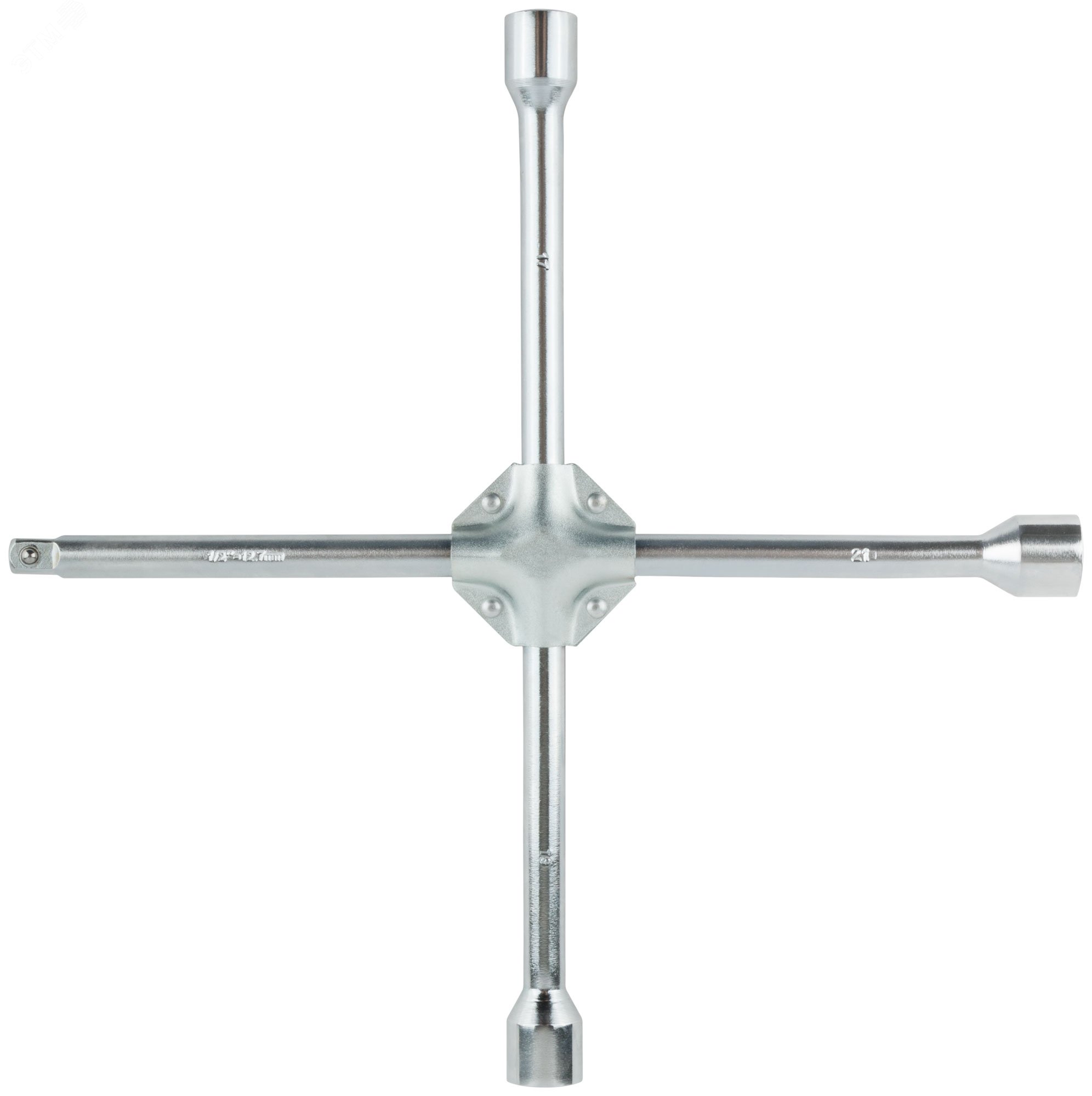 Изображение товара Ключ балонный крест усиленный 17х19х21 мм + 1/2'', длина 400 мм (шт)