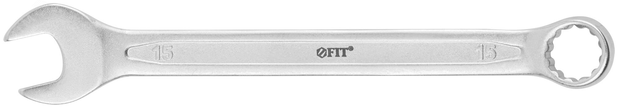 Изображение товара Ключ комбинированный Гранд 15 мм хромированная сталь FIT