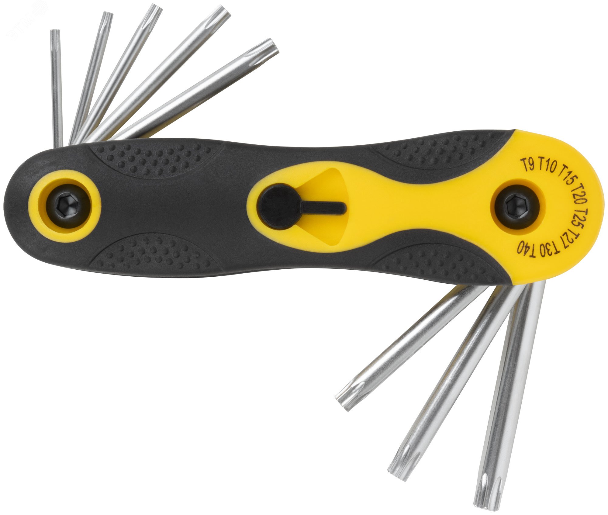 Изображение товара Набор ключей TORX CrV T9-T40 складные 8 шт. прорезиненный держатель