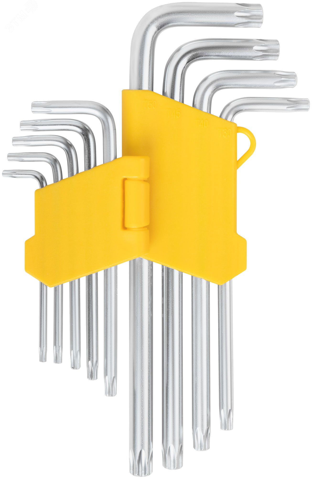 Изображение товара Набор ключей TORX 9 шт. CrV T10-Т50 с пластиковым держателем