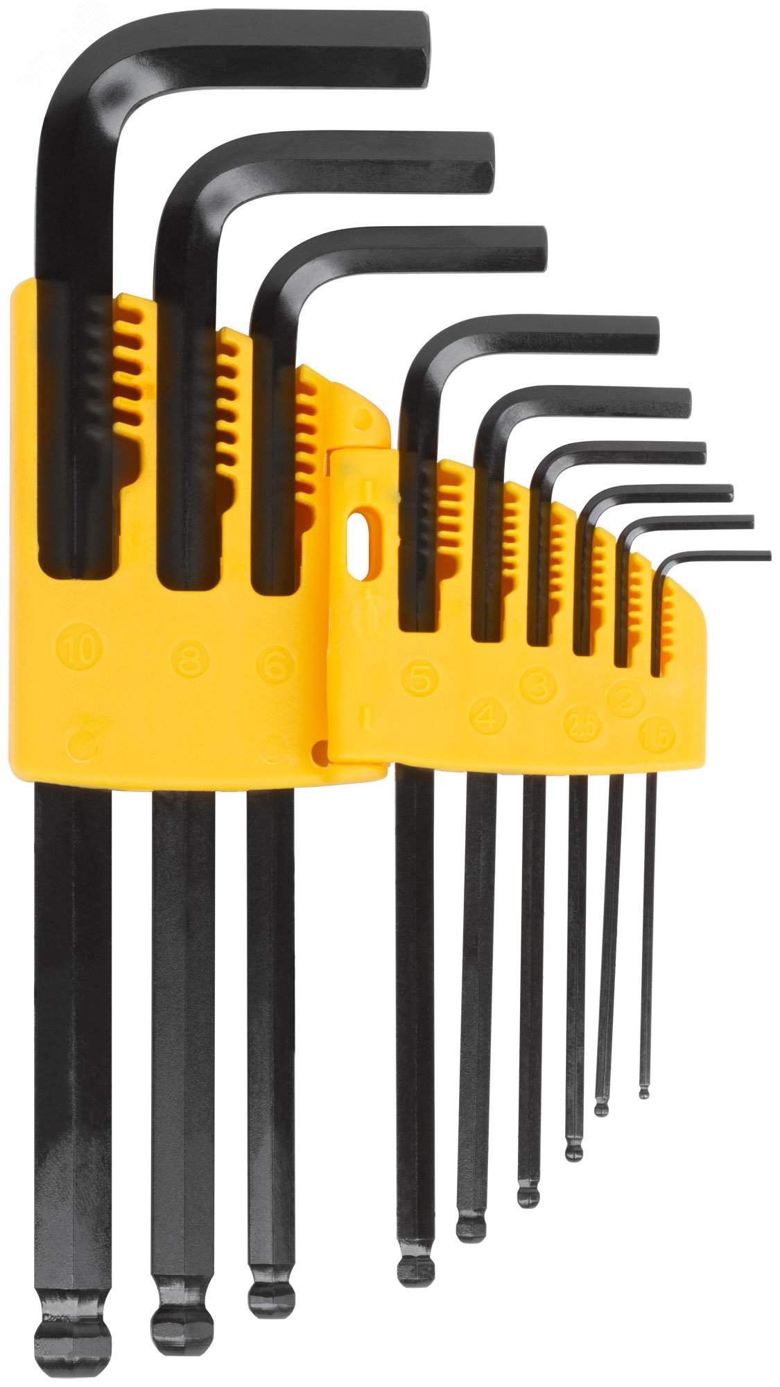 Изображение товара набор шестигранных ключей FIT IT 9 шт с шаровым наконечником