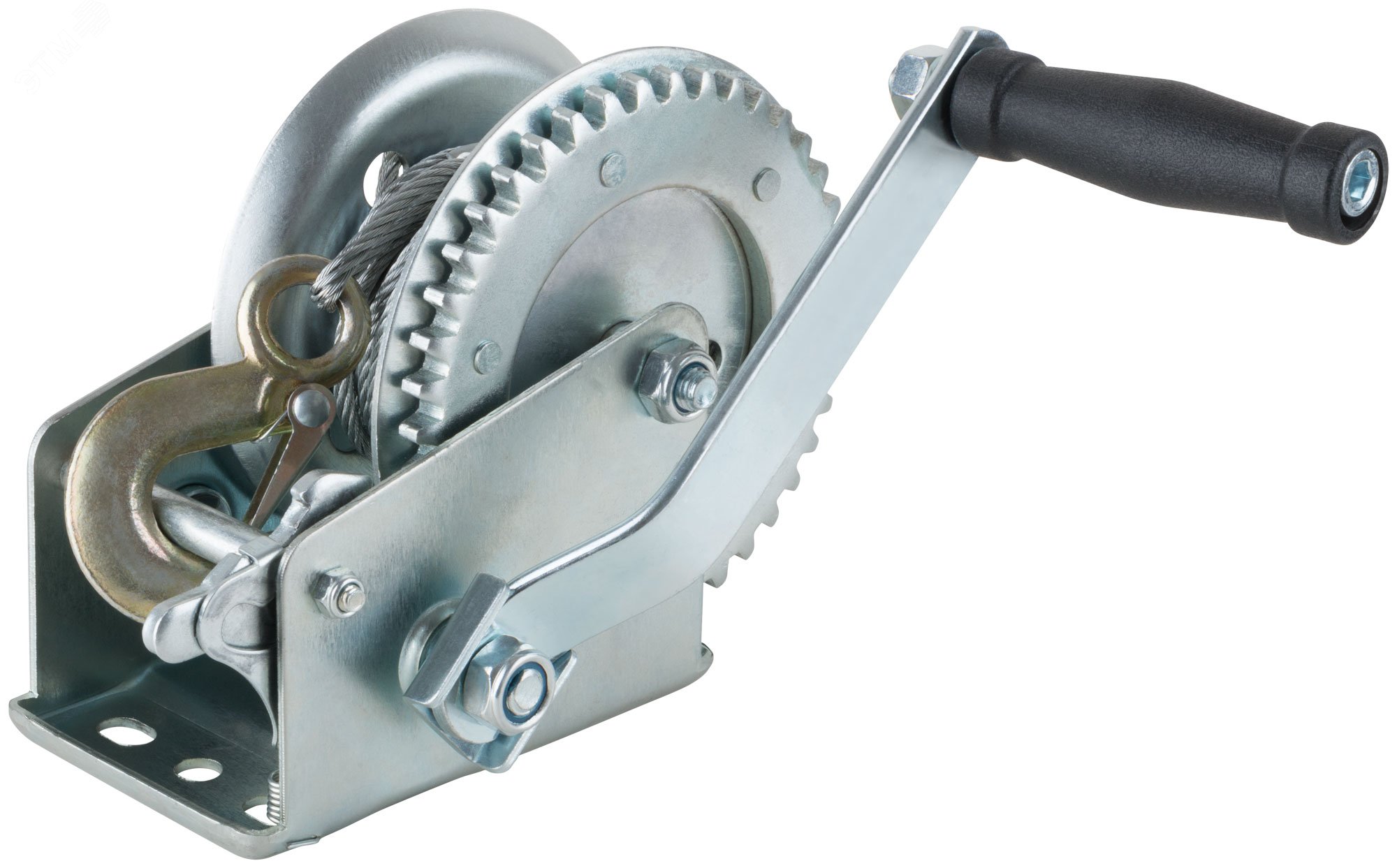 Изображение товара Лебедка шестеренчатая сталь ной трос 8 м х 4.5 мм 700 кг (шт)