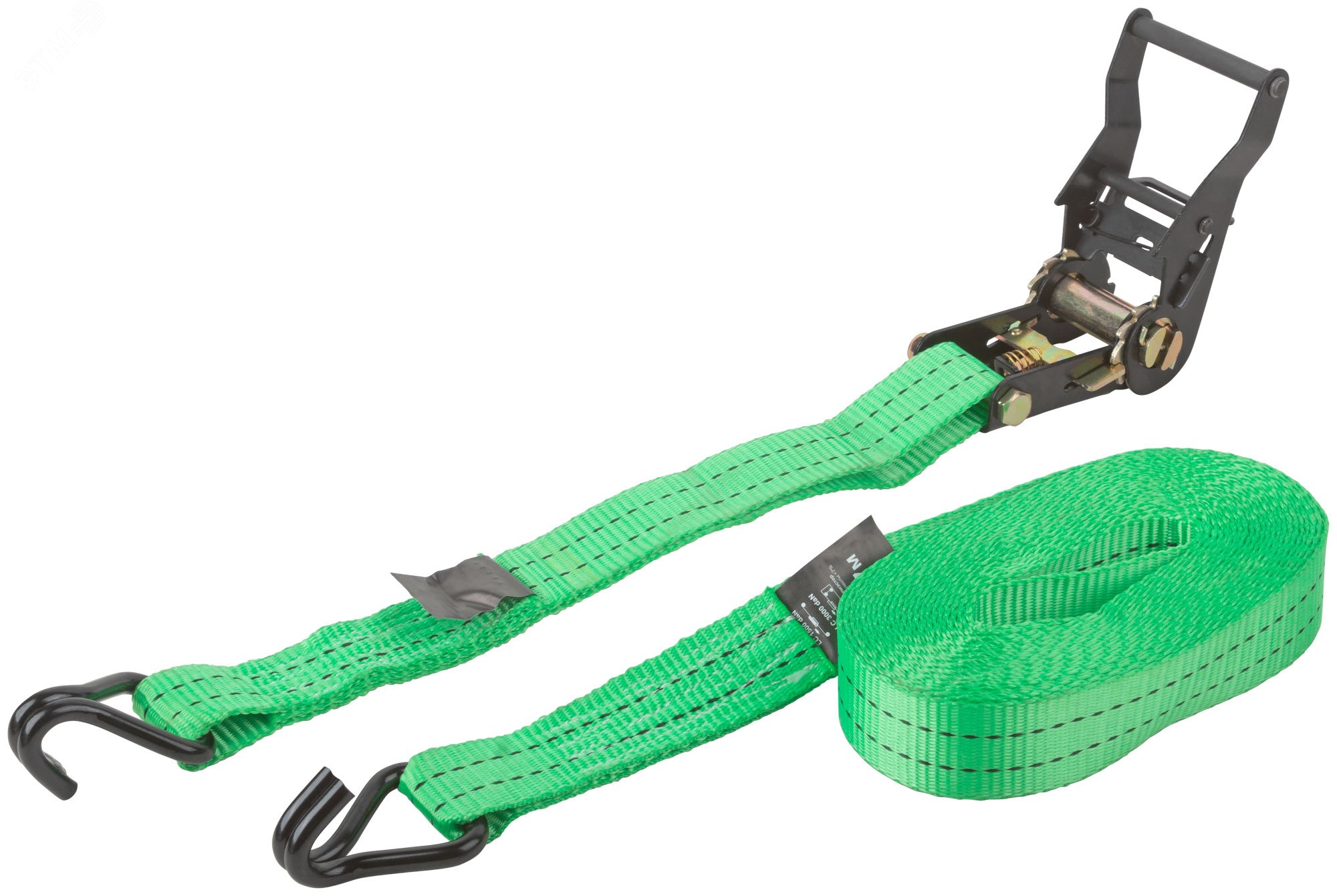 Изображение товара Ремень для крепления груза, храповый механизм 135 мм, полиэфирная лента 38 мм x 8 м, 1500 / 3000 кг (шт) Изображение товара Ремень для крепления груза, храповый механизм 135 мм, полиэфирная лента 38 мм x 8 м, 1500 / 3000 кг (шт)