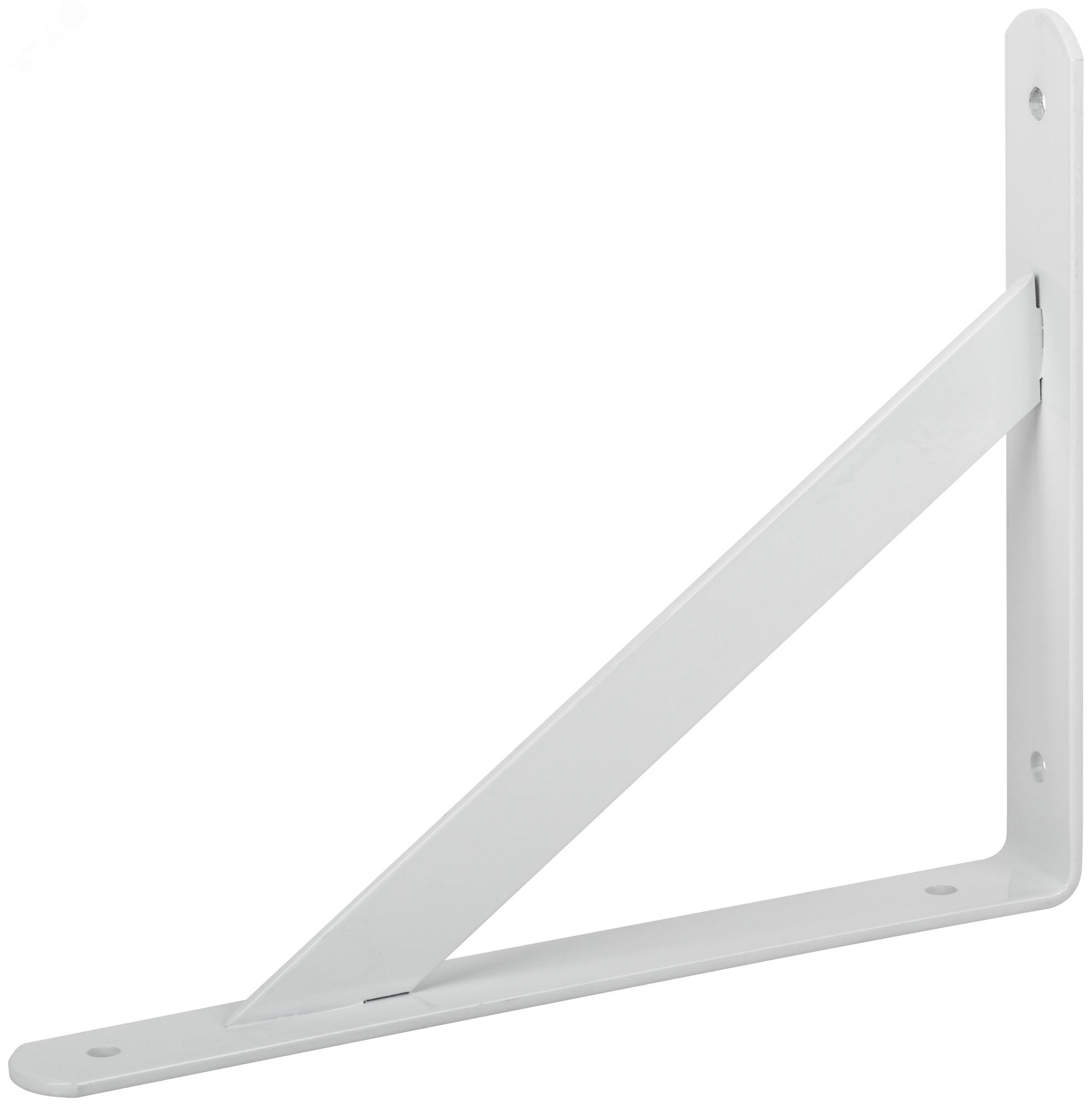 Изображение товара Усиленный белый уголок-кронштейн 250х200 мм для полок и конструкций
