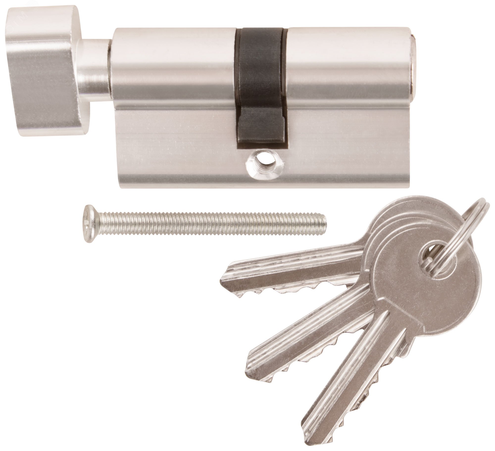 Изображение товара Цилиндровый механизм Фабрика замков 60 мм ключ-завертка хром