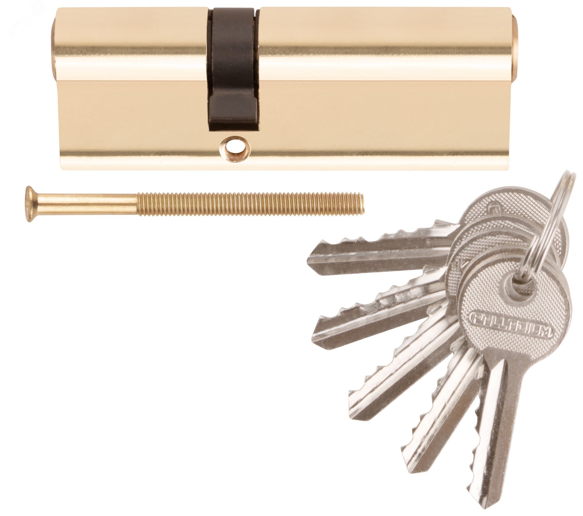 Изображение товара Цилиндровый механизм PALLADIUM асимметричный 90 мм ключ-ключ латунь