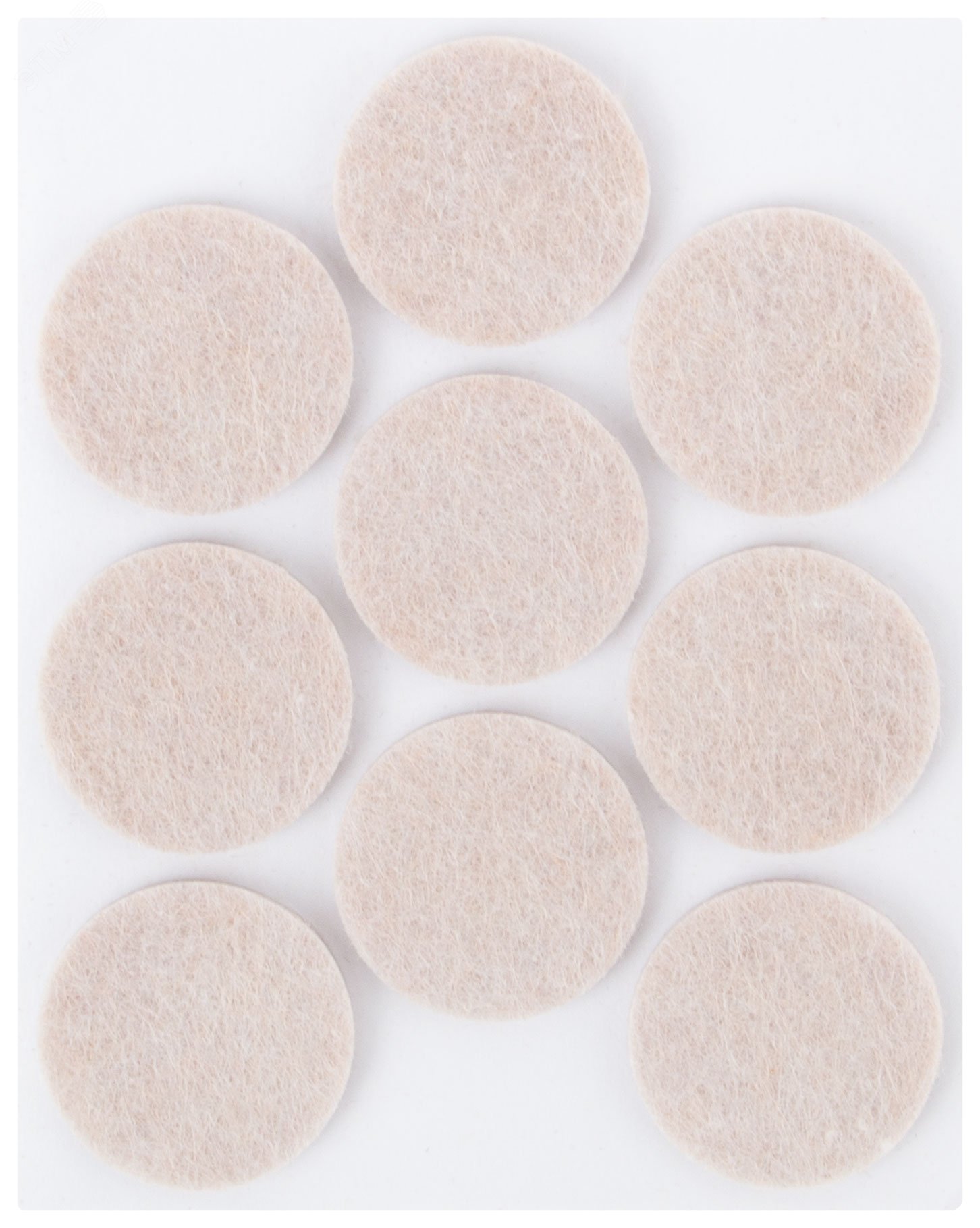 Изображение товара Подкладки для мебели самоклеющиеся круглые 25 мм, 9 шт., войлок