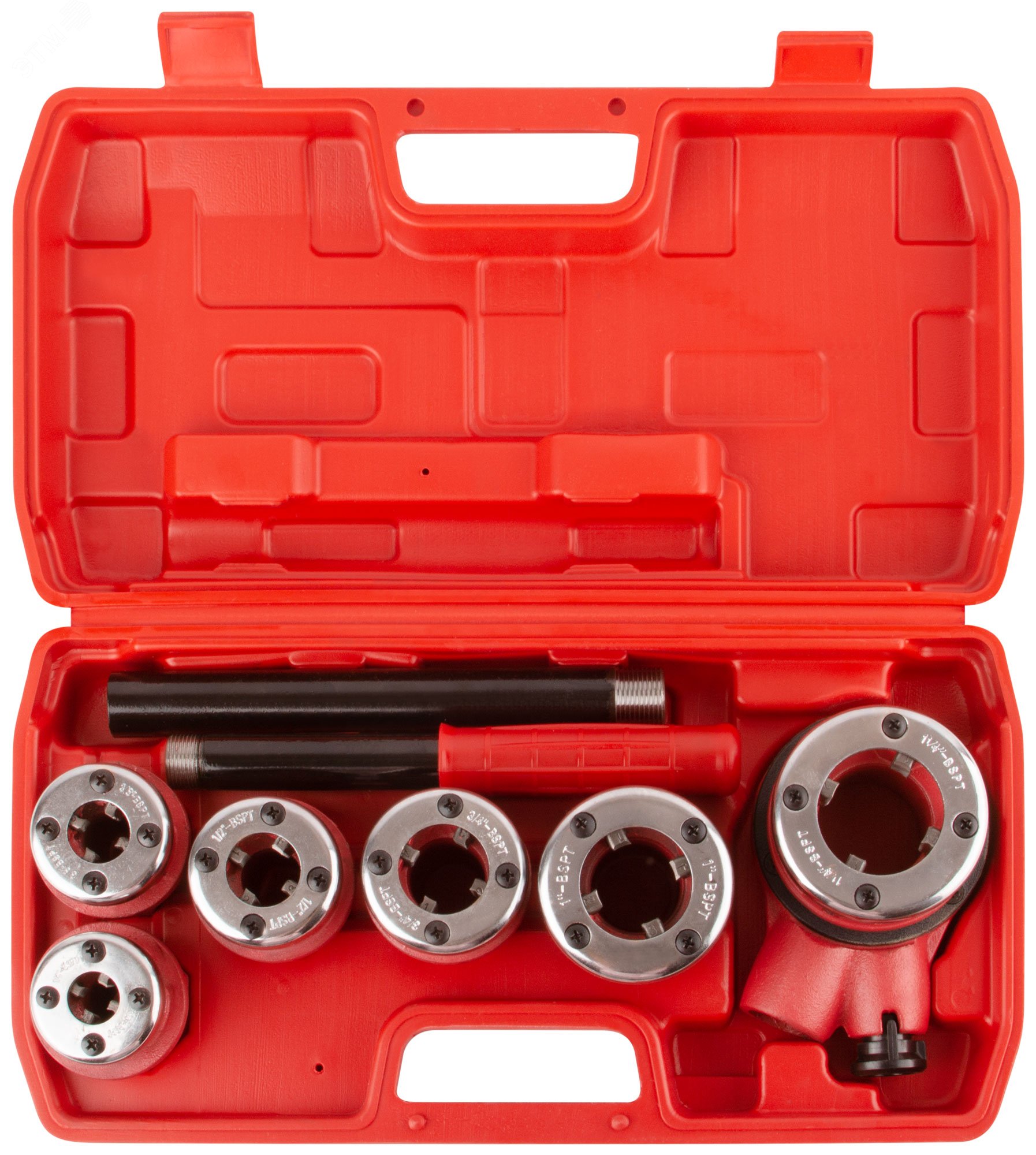 Изображение товара Набор клуппов трубных 6 шт для нарезания наружной резьбы инструментальная сталь