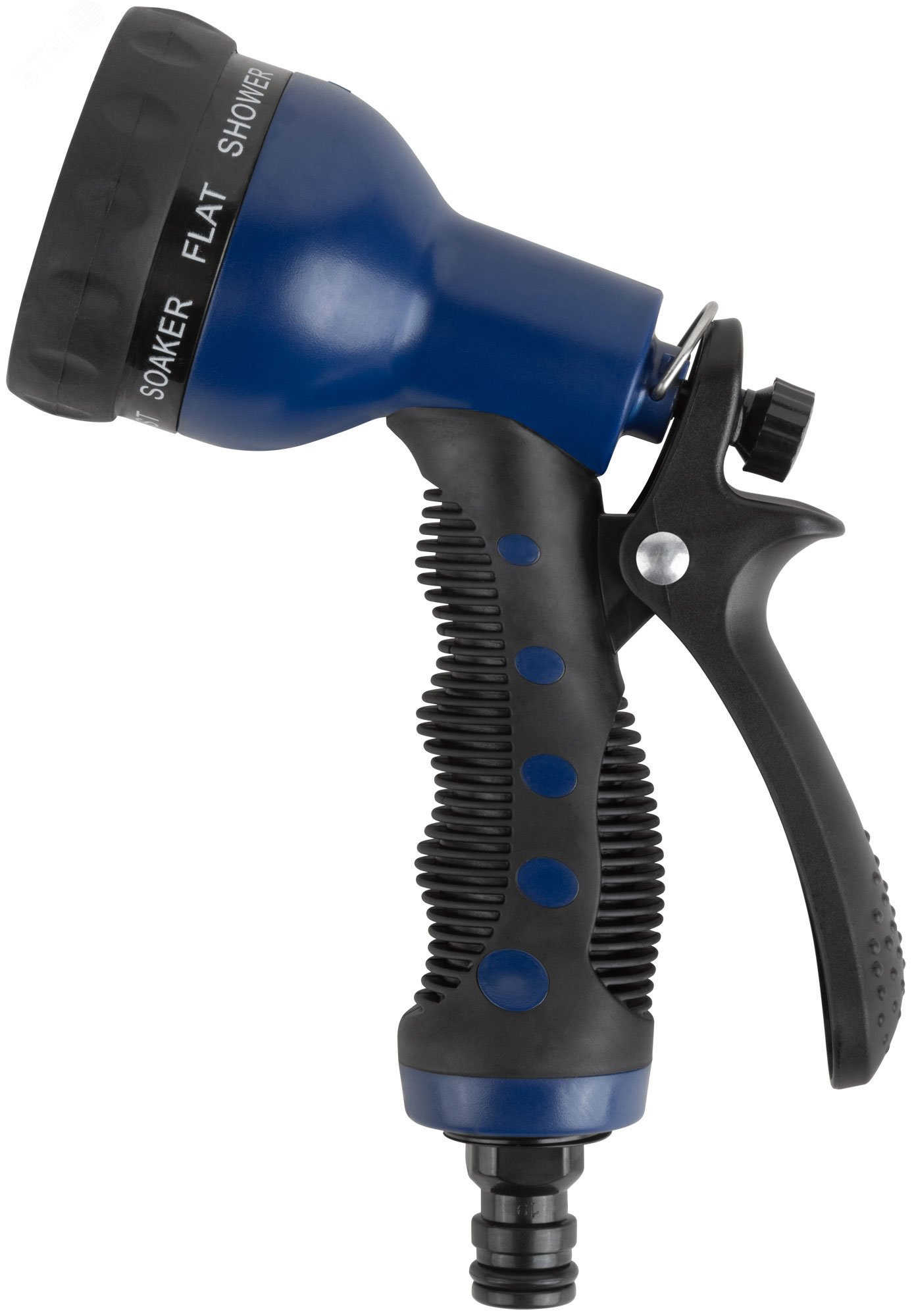 Изображение товара Пистолет для полива с 8 режимами, синий, 200 мм, универсальный соединитель