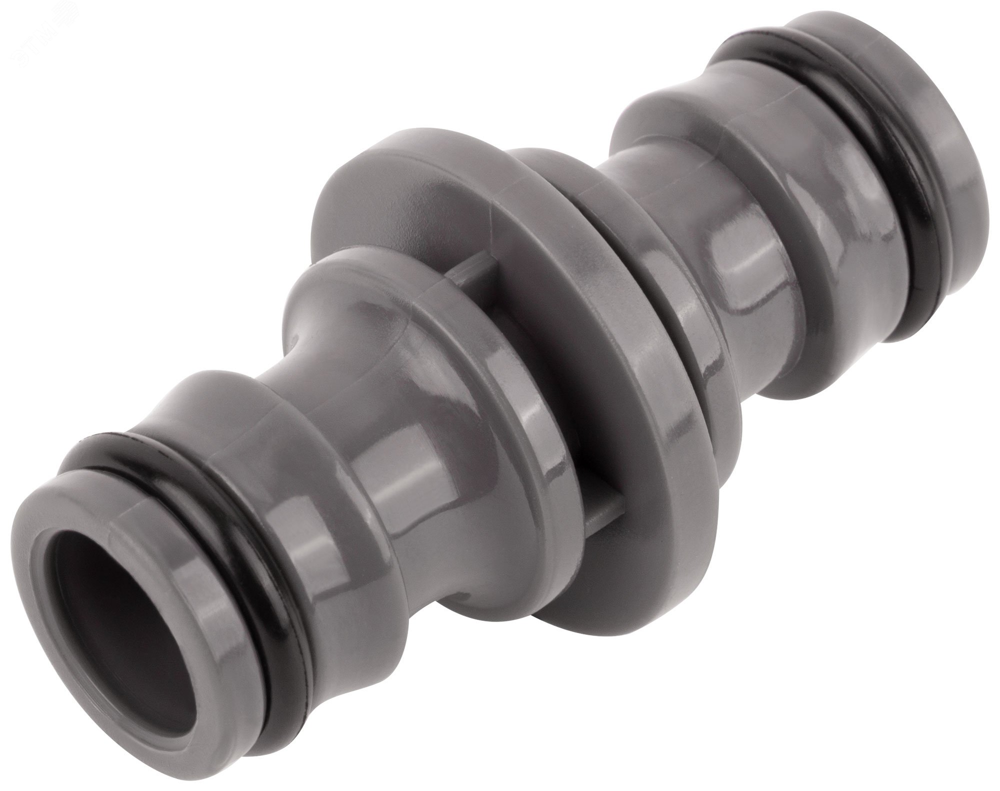 Изображение товара Переходник пластиковый 1/2 для шлангов быстроразъемный 130 мм серый