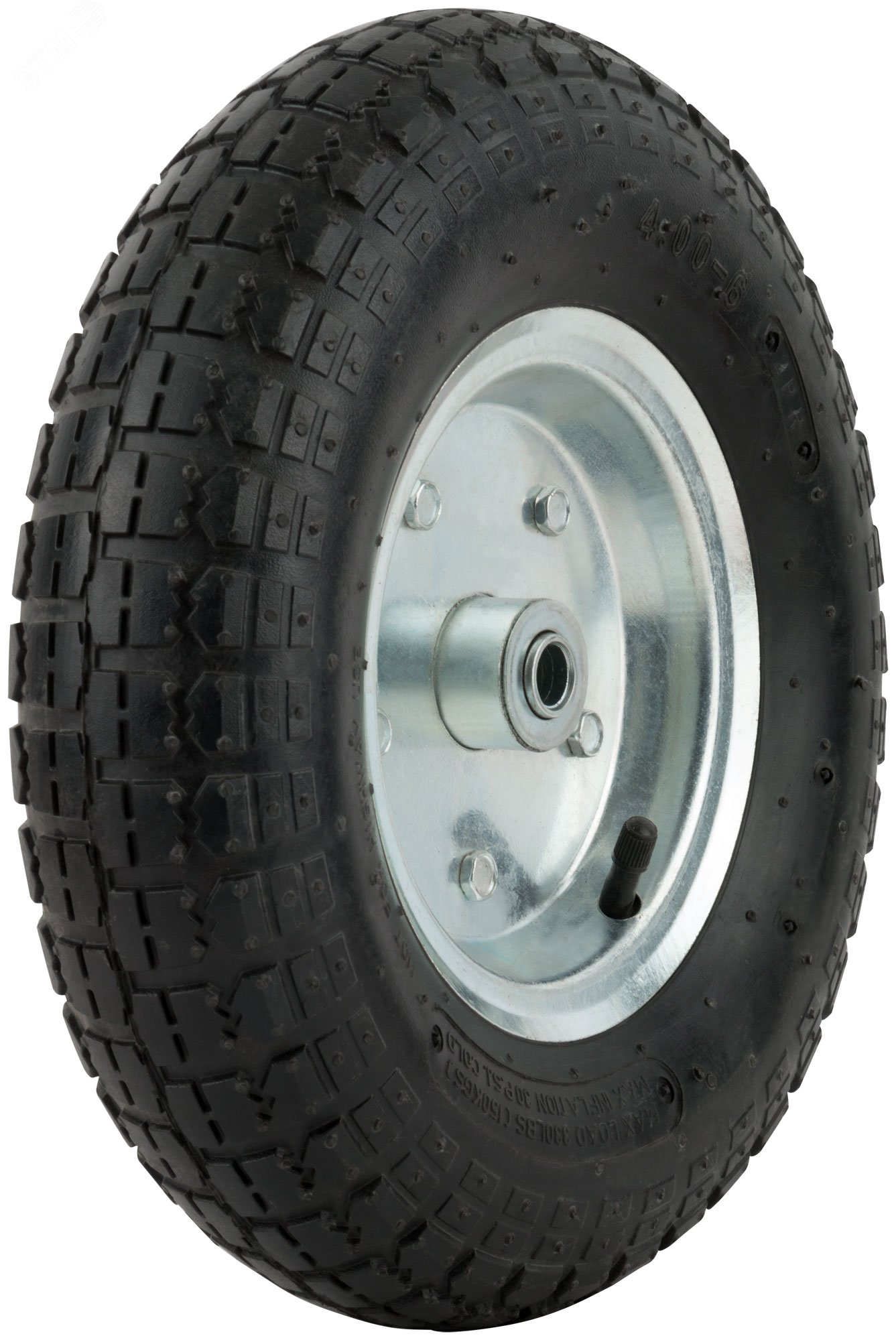 Изображение товара Запасное колесо 320x90x180 мм для тачки 77558 с резиновой шиной от FIT