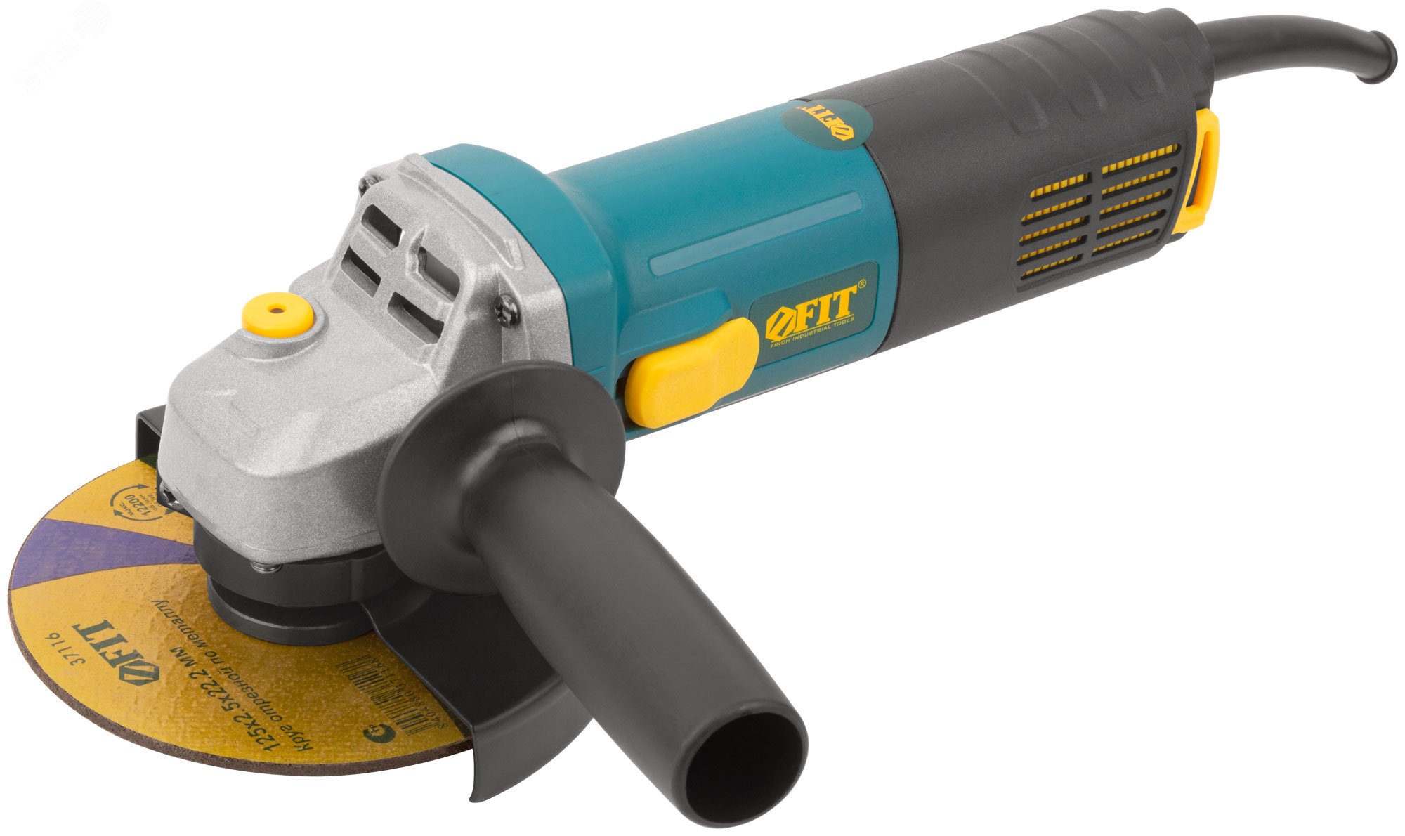 Изображение товара Шлифмашина угловая FIT 900 Вт 125 мм армированный ротор комфорт управление Изображение товара Шлифмашина угловая FIT 900 Вт 125 мм армированный ротор комфорт управление