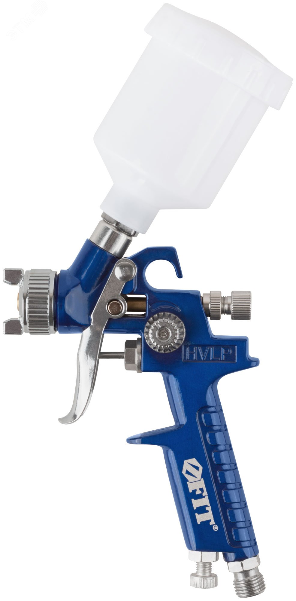 Изображение товара Краскопульт пневматический HVLP для точных работ, c верхним пластиковым бачком 150 мл, 0.8 мм (шт)