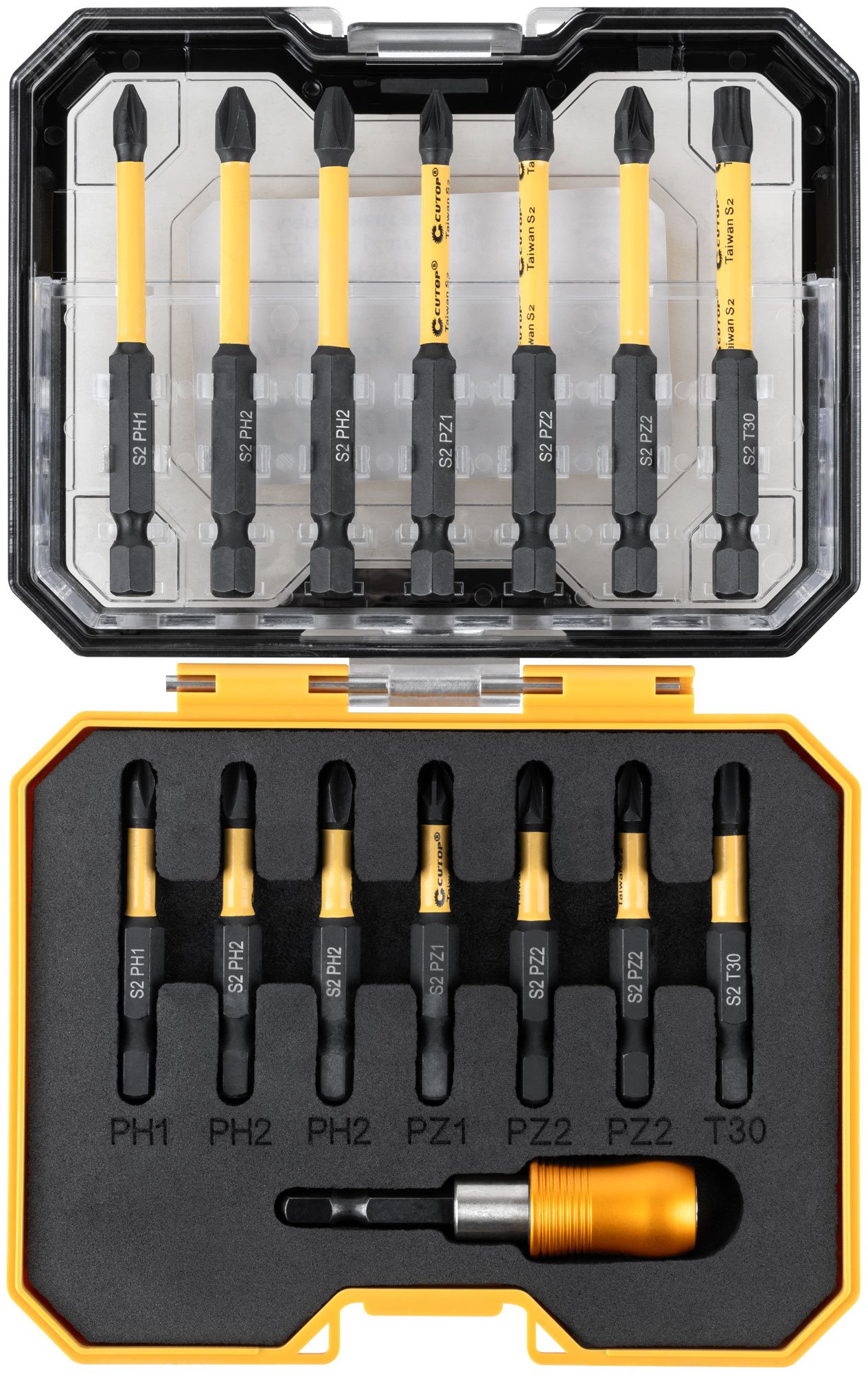 Изображение товара Набор торсионных бит Ударник 50/75 profi plus 15 предметов для ударных и бытовых инструментов