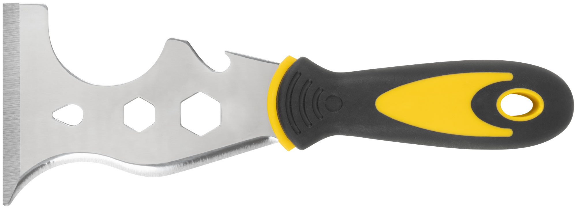 Шпатель многофункциональный Профи, толщ.лезв.1,8 мм, двухкомп. ручка, усил.сталь, 75 мм