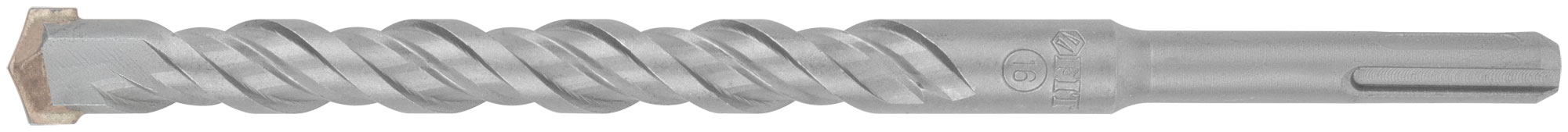 Бур по бетону SDS PLUS, Профи, W-образная вставка, двойная спираль, 16 х 210 мм
