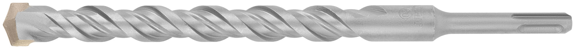 Бур по бетону SDS PLUS, Профи, W-образная вставка, двойная спираль, 20 х 260 мм