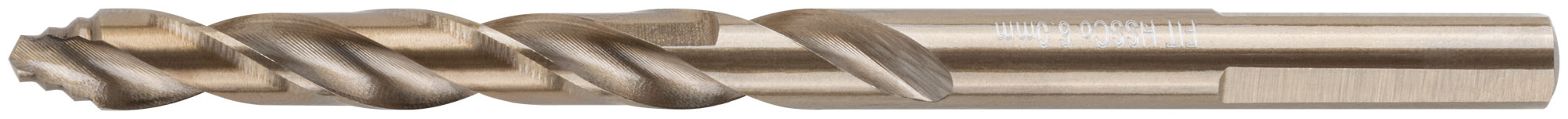 Сверло по металлу HSS, кобальт 5% Профи, ступенчатая заточка наконечника, блистер 6,0х93 мм ( 1 шт.)