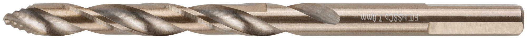 Сверло по металлу HSS, кобальт 5% Профи, ступенчатая заточка наконечника, блистер 7,0х109 мм ( 1 шт.)