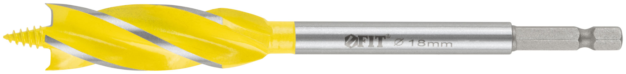 Сверло по дереву 4-х спиральное Х-тип Профи  18х165 мм