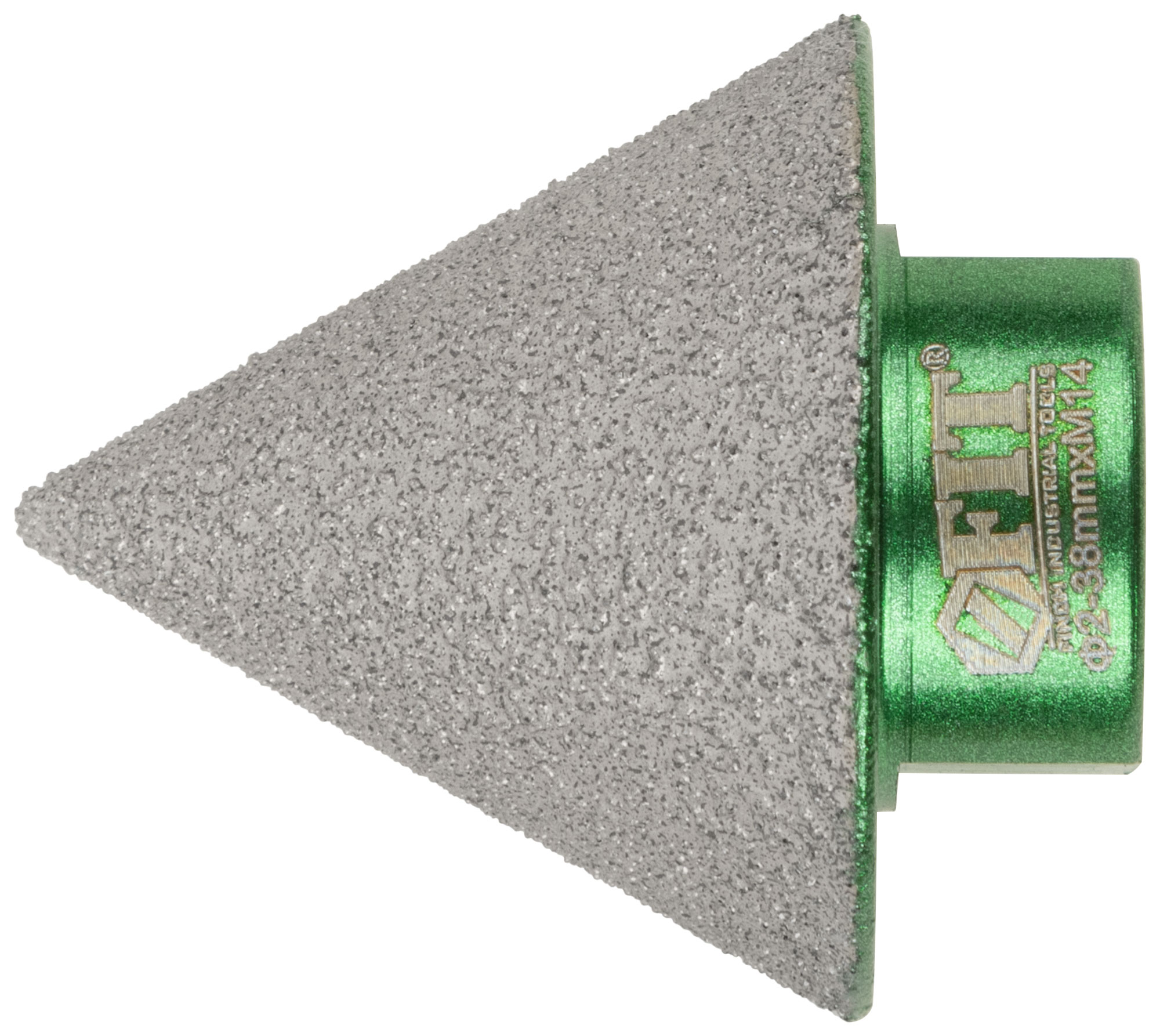 Фреза алмазная конусная для УШМ, хвостовик М14, 2-38 мм