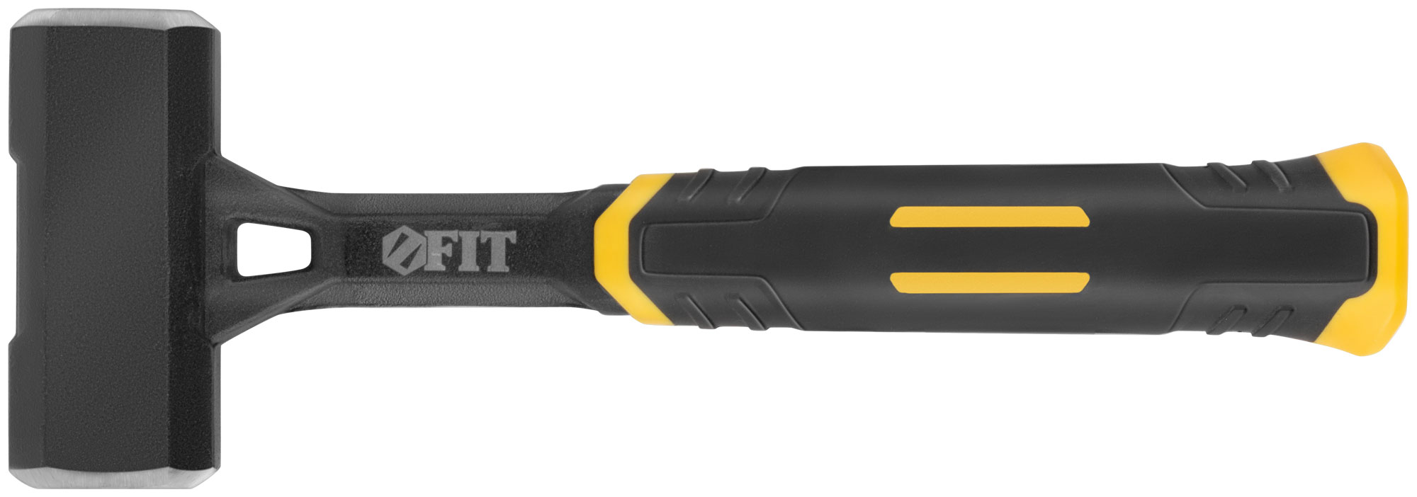 Кувалда кованая цельнометаллическая, пластиковая прорезиненная ручка  1 кг