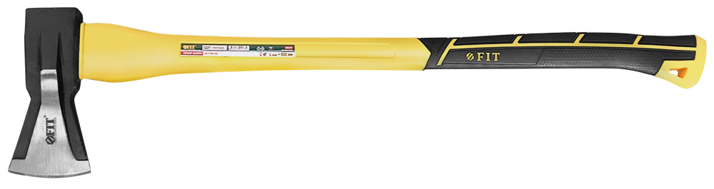 "Топор-колун ""ушастый"" кованый, фиберглассовая длинная ручка 800 мм, 3000 гр."