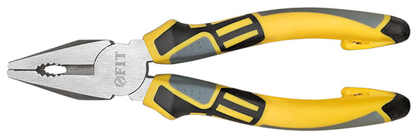 "Плоскогубцы комбинированные ""Смарт"", трехцветные прорезиненные ручки, никелевое покрытие 180 мм"