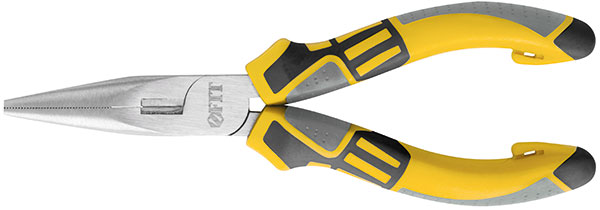 "Тонконосы ""Смарт"", трехцветные прорезиненные ручки, никелевое покрытие 160 мм"