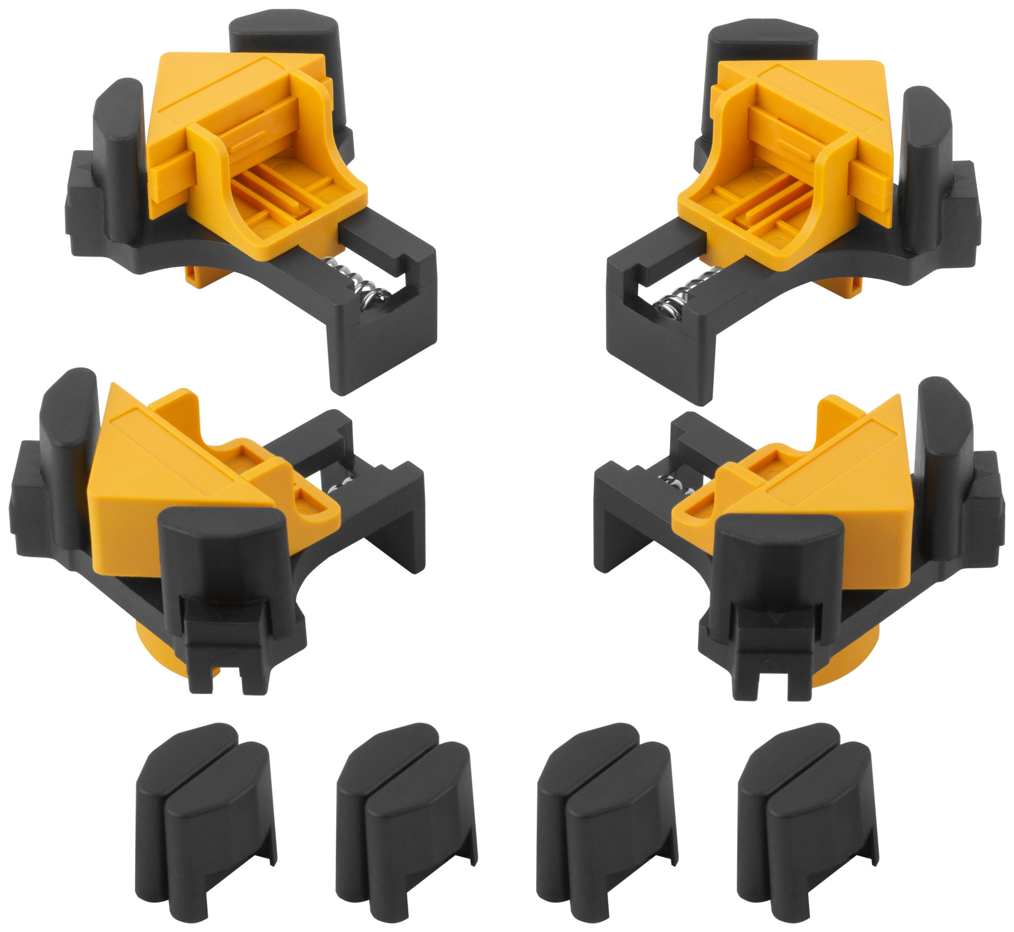 Струбцины угловые нейлоновые, набор 4 шт., 5-22 мм