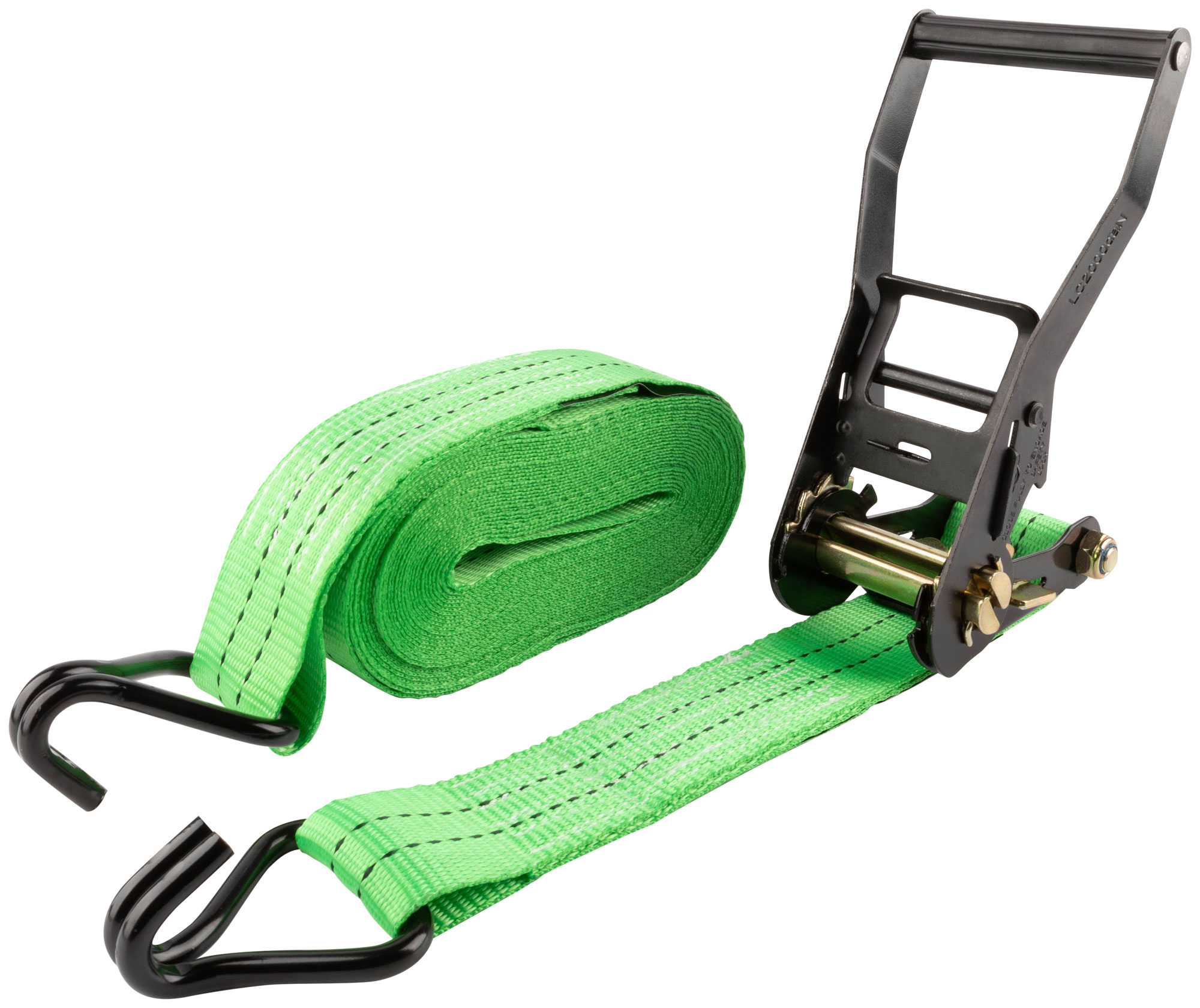 Ремень для крепления груза, храповый механизм 230 мм, полиэфирная лента 50 мм x 8 м, 2000 / 4000 кг