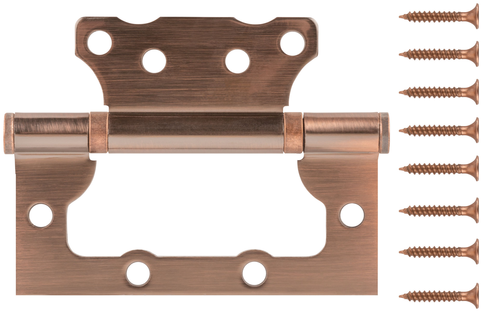 Петля дверная универсальная (без врезки) "Станда  рт" 100х75х2.5 мм медь (2ВВ - АС)