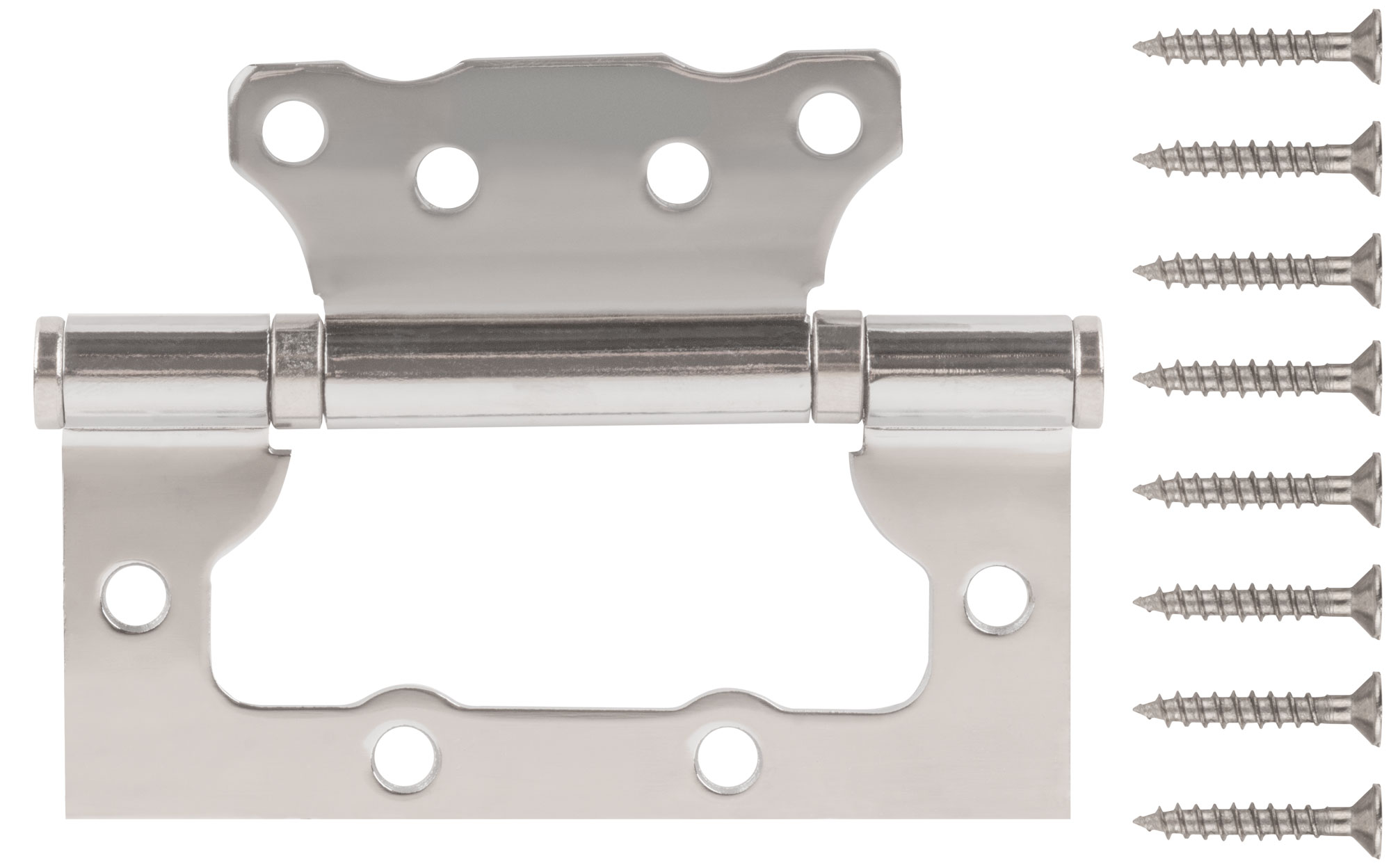 Петля дверная универсальная (без врезки) "Станд   рт" 100х75х2.5 мм хром (2ВВ - СР)