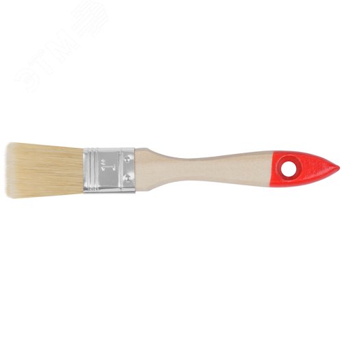 Изображение товара Кисть флейцевая ''Стандарт'', натур.светлая щетина, деревянная ручка 1'' (25 мм) (шт)