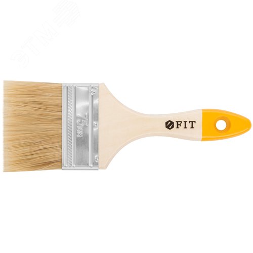 Изображение товара Кисть флейцевая ''Стандарт-Плюс'', натур.светлая щетина, деревянная ручка 3'' (75 мм) (шт)